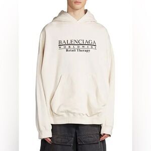 BALENCIAGA  Retail Therapy Logo Unisex Hoodie, Size‎ 2, $895